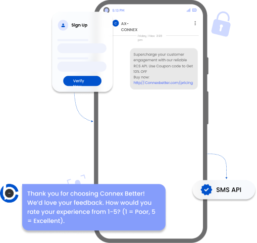 Transactional SMS API for OTP, Alerts & Critical Business Notifications illustration